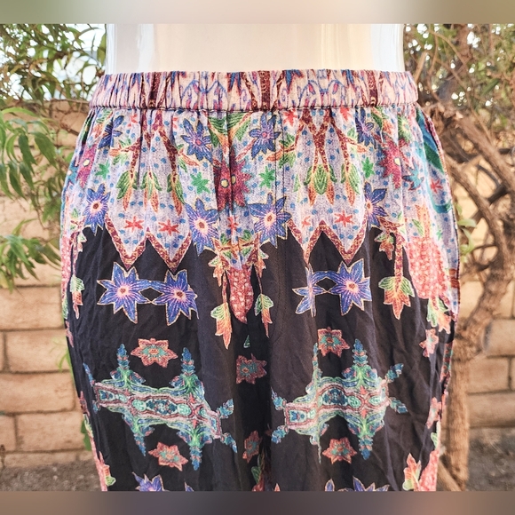 New SMALL fit XS ? women CLEOBELLA boho lounge pajama pants birds elastic waist - Picture 3 of 16